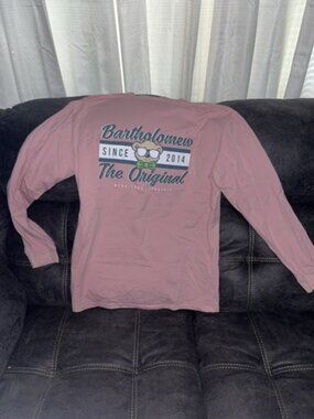Dusty Pink Bartholomew Long Sleeve Tshirt Size Large- Very Soft 0429